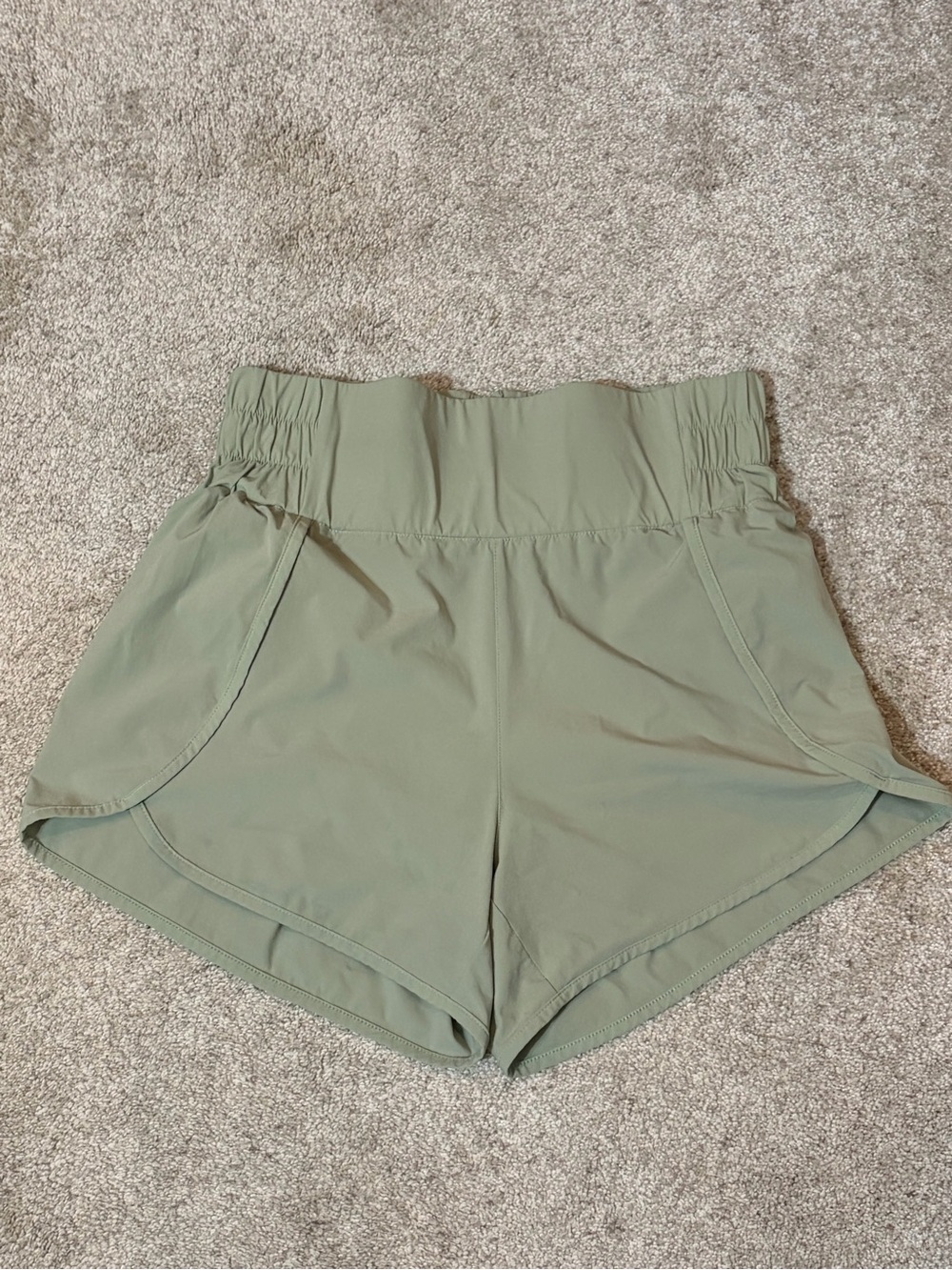 Mono B Olive Green High-Rise Athletic Shorts